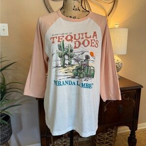 Bella Canvas Miranda Lambert Cactus Graphic Raglan Tee